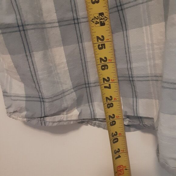 Carhartt Workwear Relaxed Fit Plaid Button Down Shirt Outdoors Mens Medium Blue - Picture 7 of 7